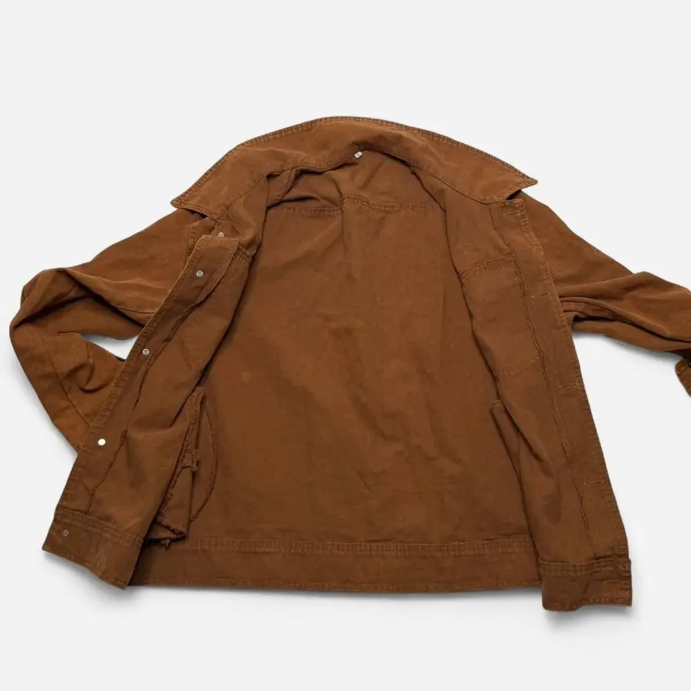 Carhartt Brown Canvas Jacket Men’s Small Workwear Trucker Style - Picture 5 of 6